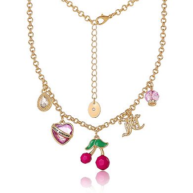 Juicy Couture Cherry Charm Necklace - 18 + 2''