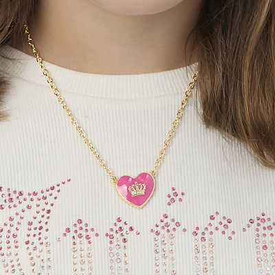 Kohl\'s Pink Leather-Look Watch and Rose Gold Heart Jewelry Set Kohls Pink & Pewter Women main image 3