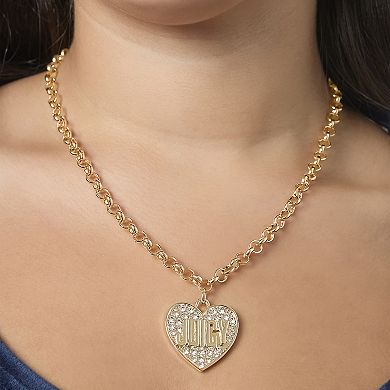 Juicy Couture Heart Script Logo Necklace