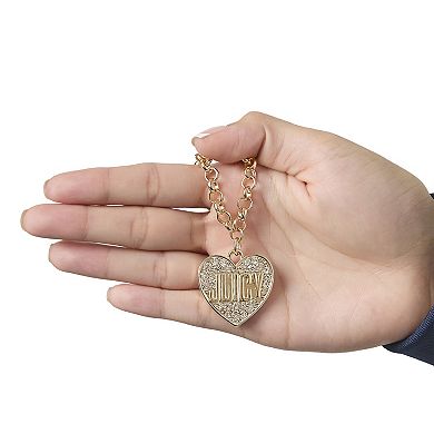 Juicy Couture Heart Script Logo Necklace