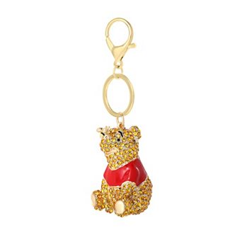Disney Winnie the Pooh Crystal Pavé Bag Charm Keychain Officially Licensed