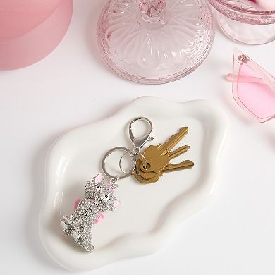 Aristocats Marie Crystal Pavé Bag Charm Keychain Officially Licensed