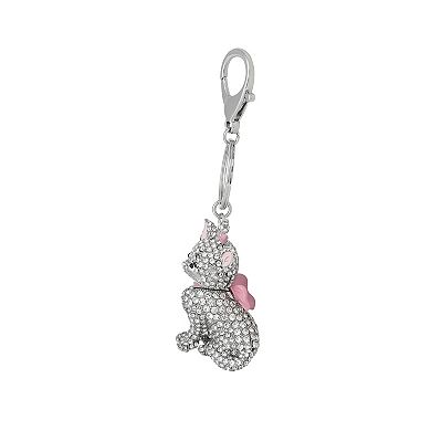 Aristocats Marie Crystal Pavé Bag Charm Keychain Officially Licensed