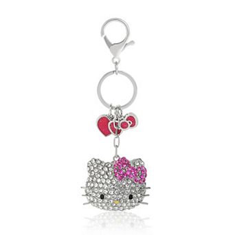 Hello Kitty Crystal Cluster Pavé Bag Charm Keychain Officially Licensed Sanrio