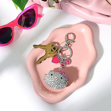 Hello Kitty Crystal Cluster Pavé Bag Charm Keychain Officially Licensed Sanrio