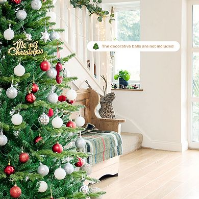 Gymax 6/7/8 FT Pre-lit Artificial Christmas Tree w/ APP Control & 15 Lighting Modes