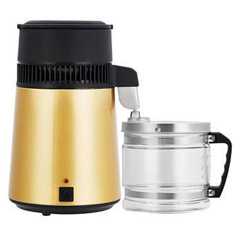 4L Stainless Steel Water Distiller, 1.1 Gallon, Glass Container, for Home/Office/Lab/Aquarium