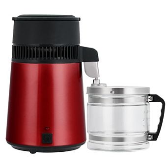 4L Stainless Steel Water Distiller, 1.1 Gallon, Glass Container, for Home/Office/Lab/Aquarium