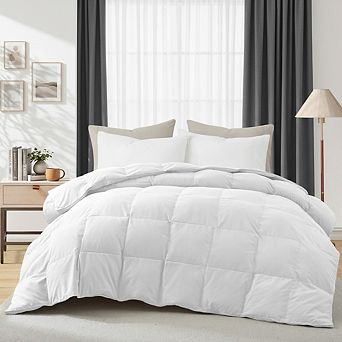 Peace Nest Premium Goose Feather Down Comforter, Medium Weight for All Season