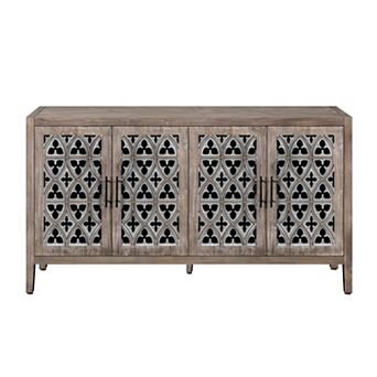 Vintage Hollow Four Door Antique Cabinet