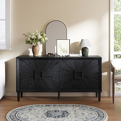 60"W Farmhouse 4-Door Storage Sideboard
