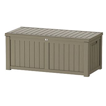 120 Gal. Wicker Resin Outdoor Patio Storage Deck Box