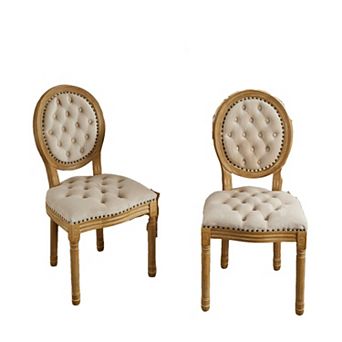 Velvet Wood Dining Chair Set of 2