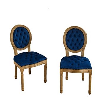 Velvet Wood Dining Chair Set of 2