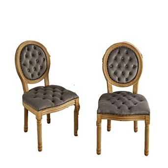 Velvet Wood Dining Chair Set of 2