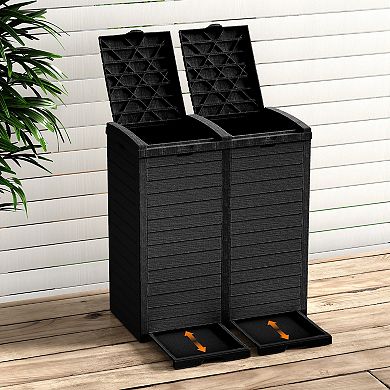 62 Gal. Outdoor Patio Trash Can Deck Box