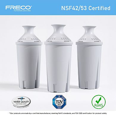 Freco 35 Cup/8.5L XL Water Filter Dispenser includes 1 Filter, NSF Certified, BPA Free