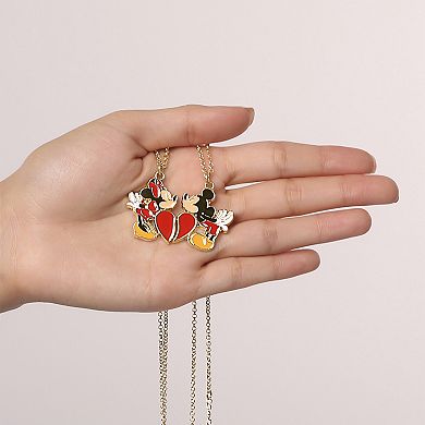 Disney Mickey & Minnie Mouse 2-Piece Necklace Set for Couples & Best Friends