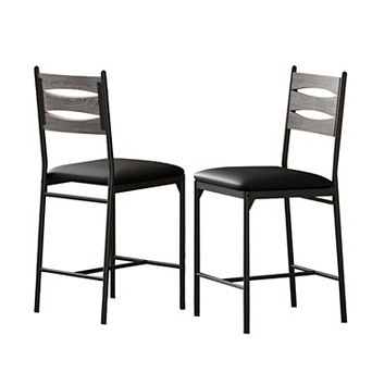 IDEALHOUSE 26 Inch Counter Height Bar Stools Set of 2 with Wood Back