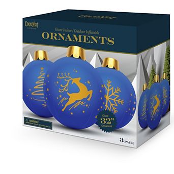 32” Inflatable Holiday Ornaments Assorted 3 Pack