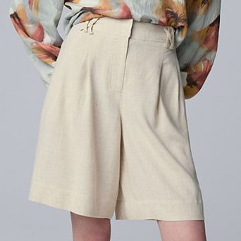 Women's Simply Vera Vera Wang Woven Belt Loop Shorts