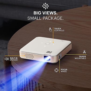 Kodak Luma 150 Pico Projector, Rechargeable Ultra Mini Projector with Overhead Tripod & Case