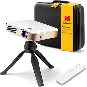 Luma 450 Smart Projector, Full HD Portable Pico Projector with Tripod, Remote & Carrying Case