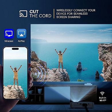 Luma 450 Smart Projector, Full HD Portable Pico Projector with Tripod, Remote & Carrying Case