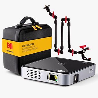 Kodak Luma 75 Ultra Mini Projector, Portable Pico Projector with Overhead Tripod & Case