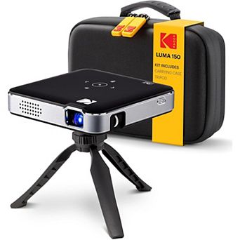Kodak Luma 150 Pico Projector, Rechargeable Ultra Mini Projector with Travel Case & Tripod
