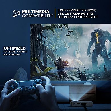 Kodak Luma 150 Pico Projector, Rechargeable Ultra Mini Projector w/60" Screen, Tripod & Case