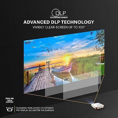 Kodak Luma 75 Ultra Mini Projector, Portable Pico Projector with Overhead Tripod & Case