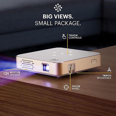 Kodak Luma 75 Ultra Mini Projector, Portable Pico Projector with Overhead Tripod & Case