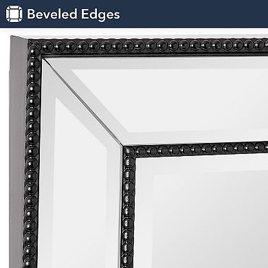 Head West Metro Beaded Luxe Cabinet with 3 Adjustable Shelves