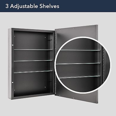 Head West Metro Beaded Luxe Cabinet with 3 Adjustable Shelves