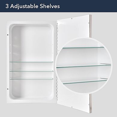 Head West Recessed Medicine Cabinet with 3 Adjustable Shelves