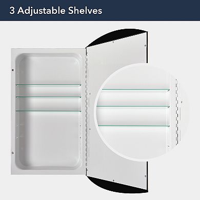 Head West Arched Recessed Medicine Cabinet Mirror