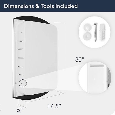 Head West Arched Groove Recessed Medicine Cabinet