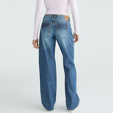 Juniors' Aeropostale Baggy High-Rise Wide-Leg Jeans