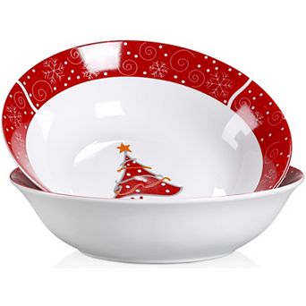 2 pc Christmas Porcelain Bowl Set