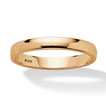 PalmBeach Jewelry Gold-Plated Sterling Silver Wedding Band (2.5mm)