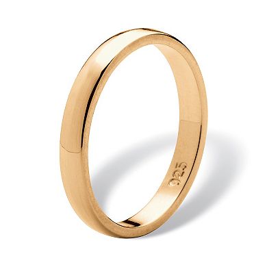 PalmBeach Jewelry Gold-Plated Sterling Silver Wedding Band (2.5mm)