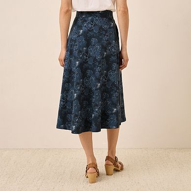 Fit & Flare Midi Skirt