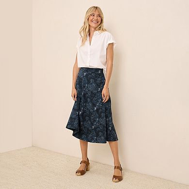 Fit & Flare Midi Skirt