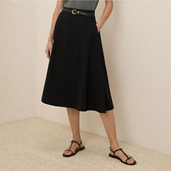 Fit & Flare Midi Skirt