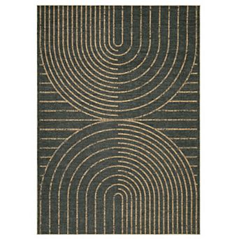 Modern Rainbow Easy Jute Area Rugs, Washable Natural Contemporary Indoor Outdoor Carpet