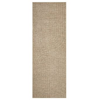 Modern Rainbow Easy Jute Area Rugs, Washable Natural Contemporary Indoor Outdoor Carpet