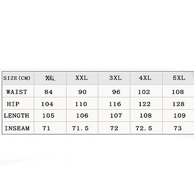 Plus Size Ripped Mid-Rise Elastic Cutout Jeans for Women