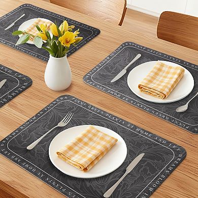 Placemats Set of 6 Leather Placemats for Kitchen Dining Table Decor Table Placemats 17.7*11.8 inch