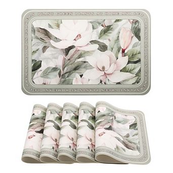 Placemats Set of 6 Leather Placemats for Kitchen Dining Table Decor Table Placemats 17.7*11.8 inch